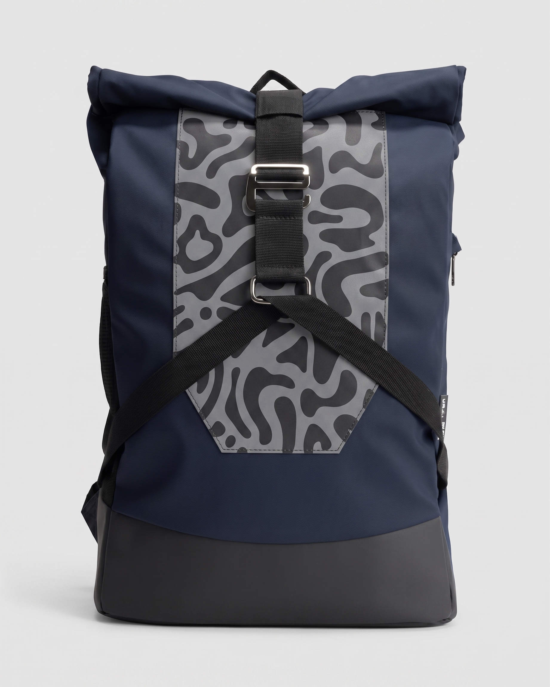 sac-a-dos-urbain-impermeable-reflechissant-rolltop-bleu-motif-velotaf