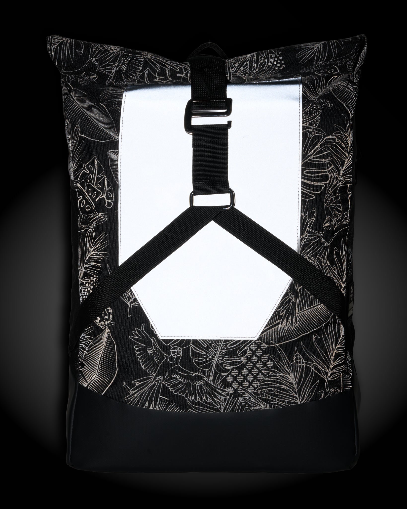 sac-a-dos-sacoche-velo-impermeable-solide-noir-motif-jungle-reflechissant-nuit