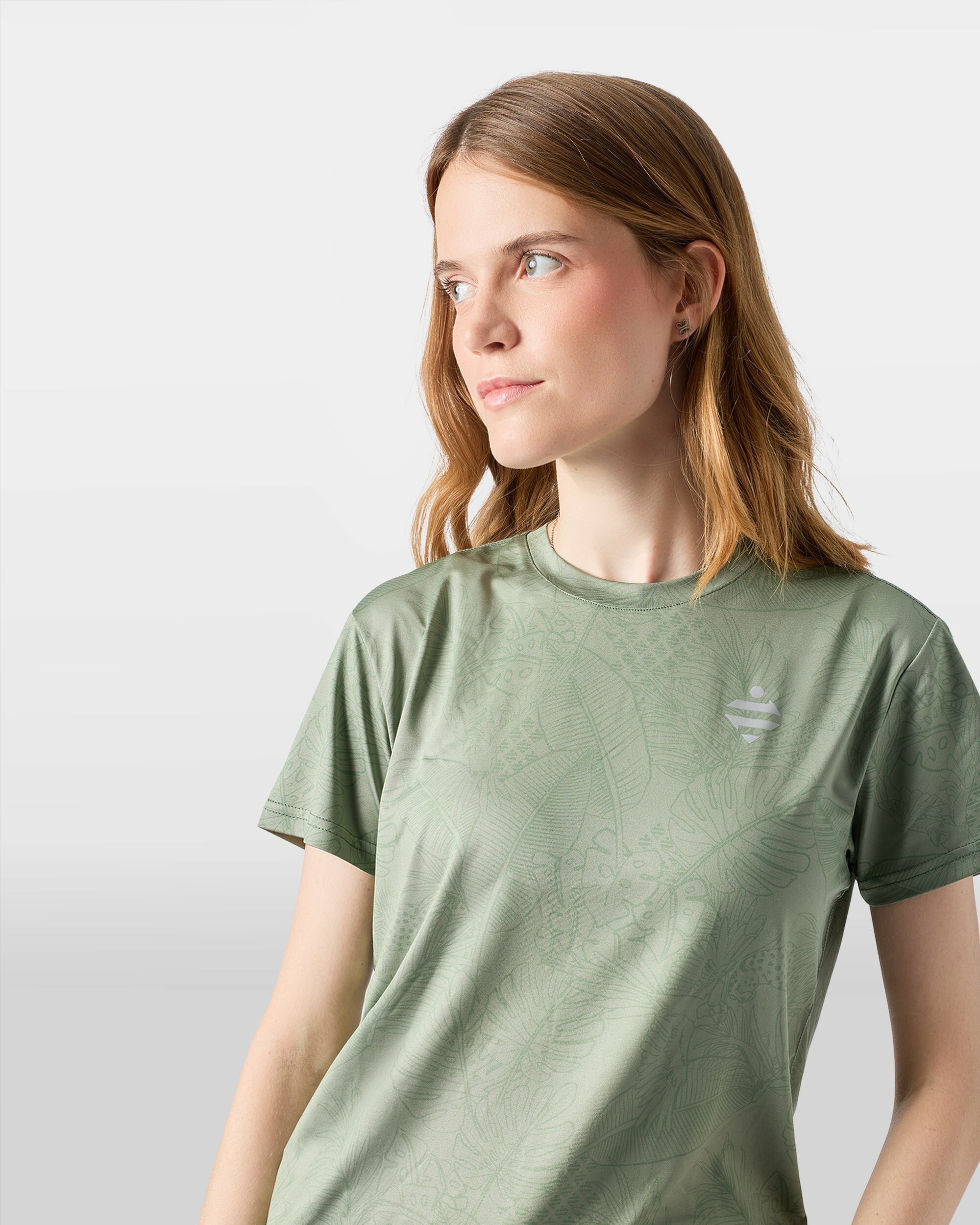 tshirt-sport-running-velo-respirant-aerotech-sauge-vert-motif-jungle-femme