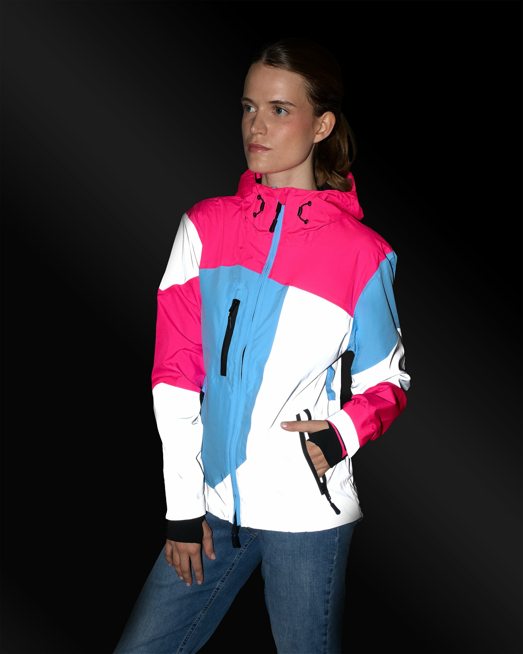 repop-light-veste-legere-respirante-visible-reflechissante-velo-ville-rose-fluo-bleu-ciel-femme