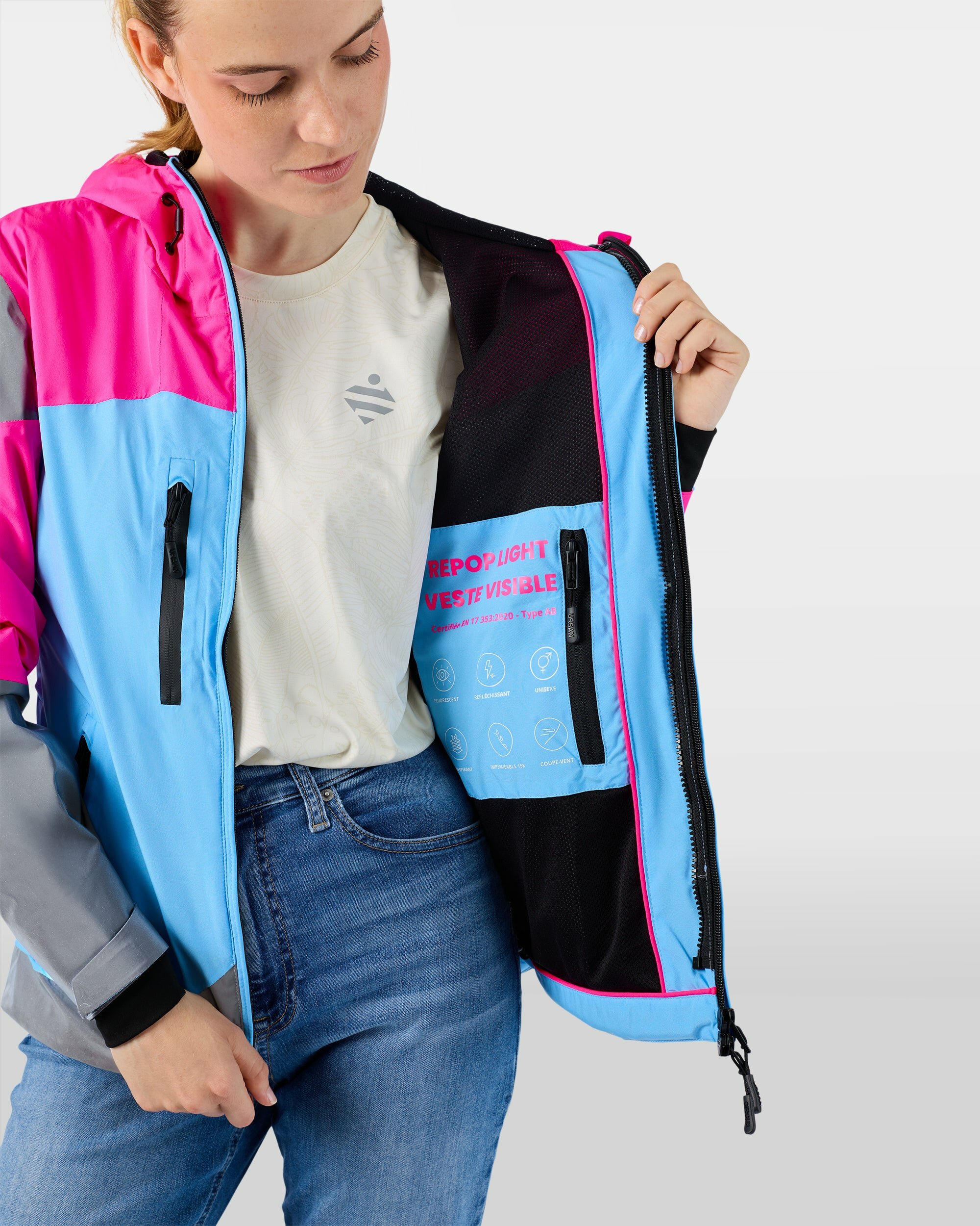 repop-light-veste-legere-respirante-doublure-mesh-visible-velo-ville-rose-fluo-bleu-ciel-femme