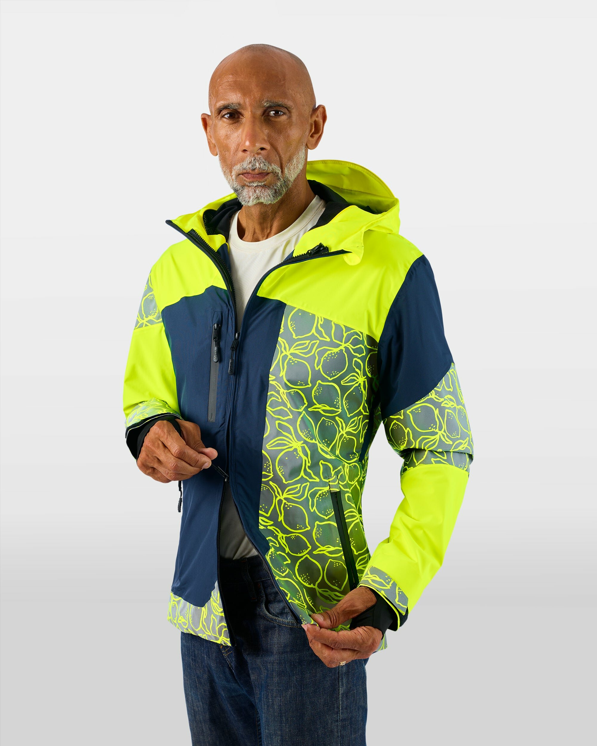 repop-light-veste-legere-velotaf-jaune-fluo-motifs-citron-respirante-zip-double-ouverture-homme