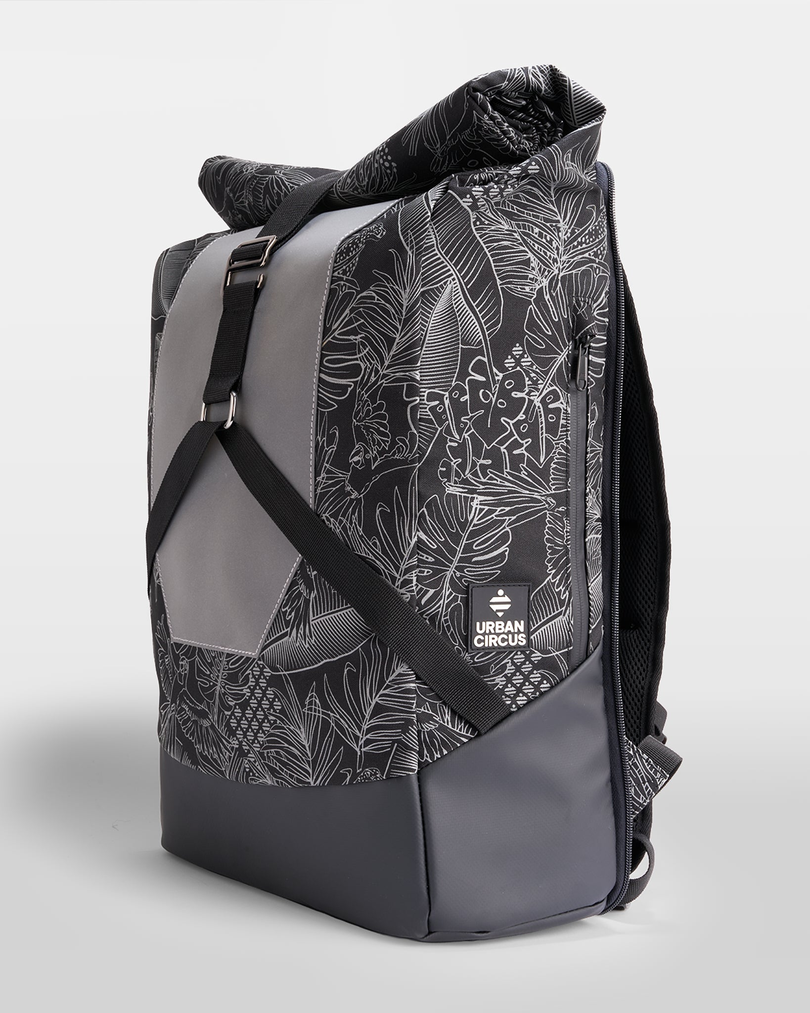 sac-a-dos-sacoche-velo-impermeable-reflechissant-solide-noir-motif-jungle-urban-circus