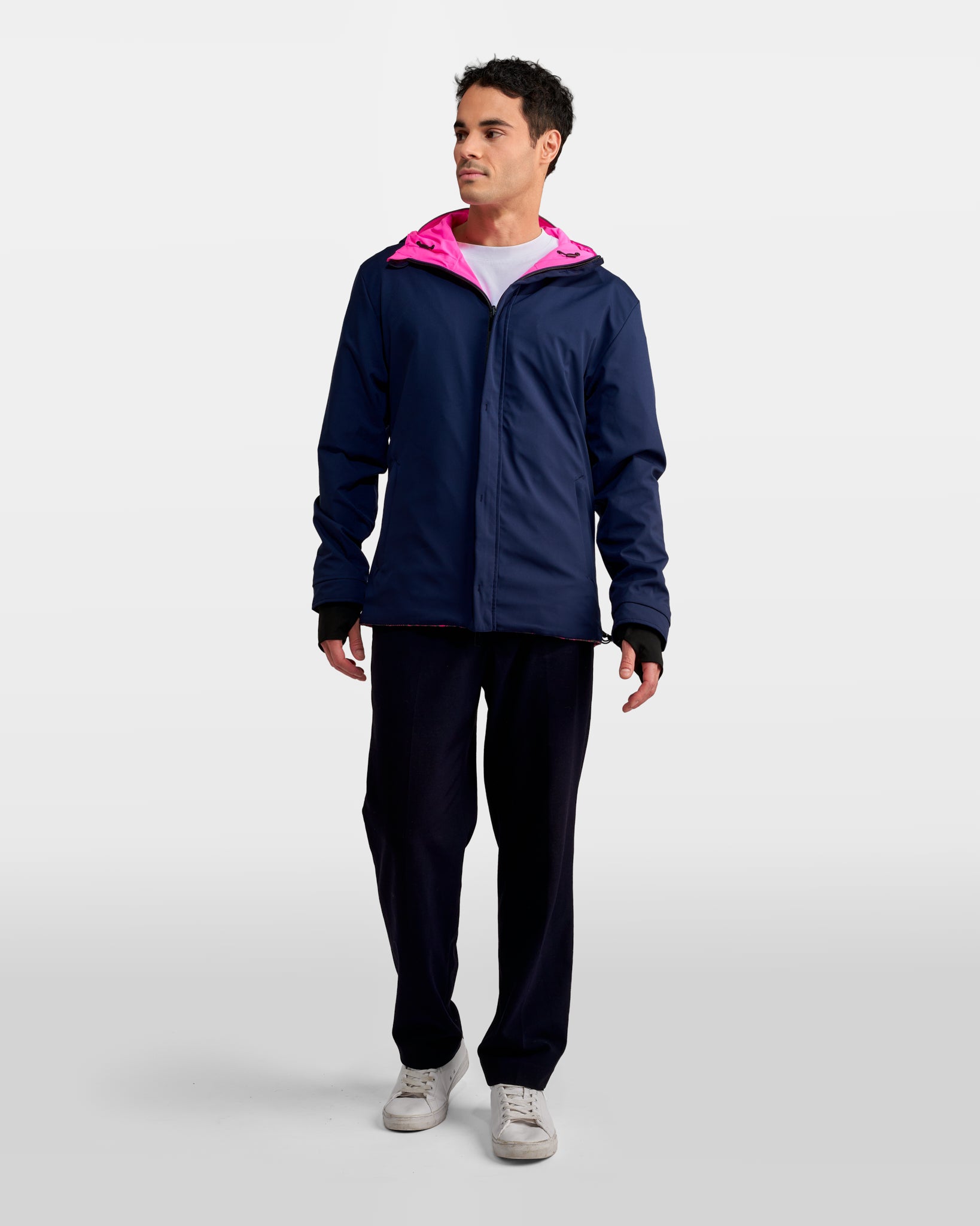 veste-velo-visible-rose-fluo-impermeable-reversible-bleue-marine-urban-circus-homme