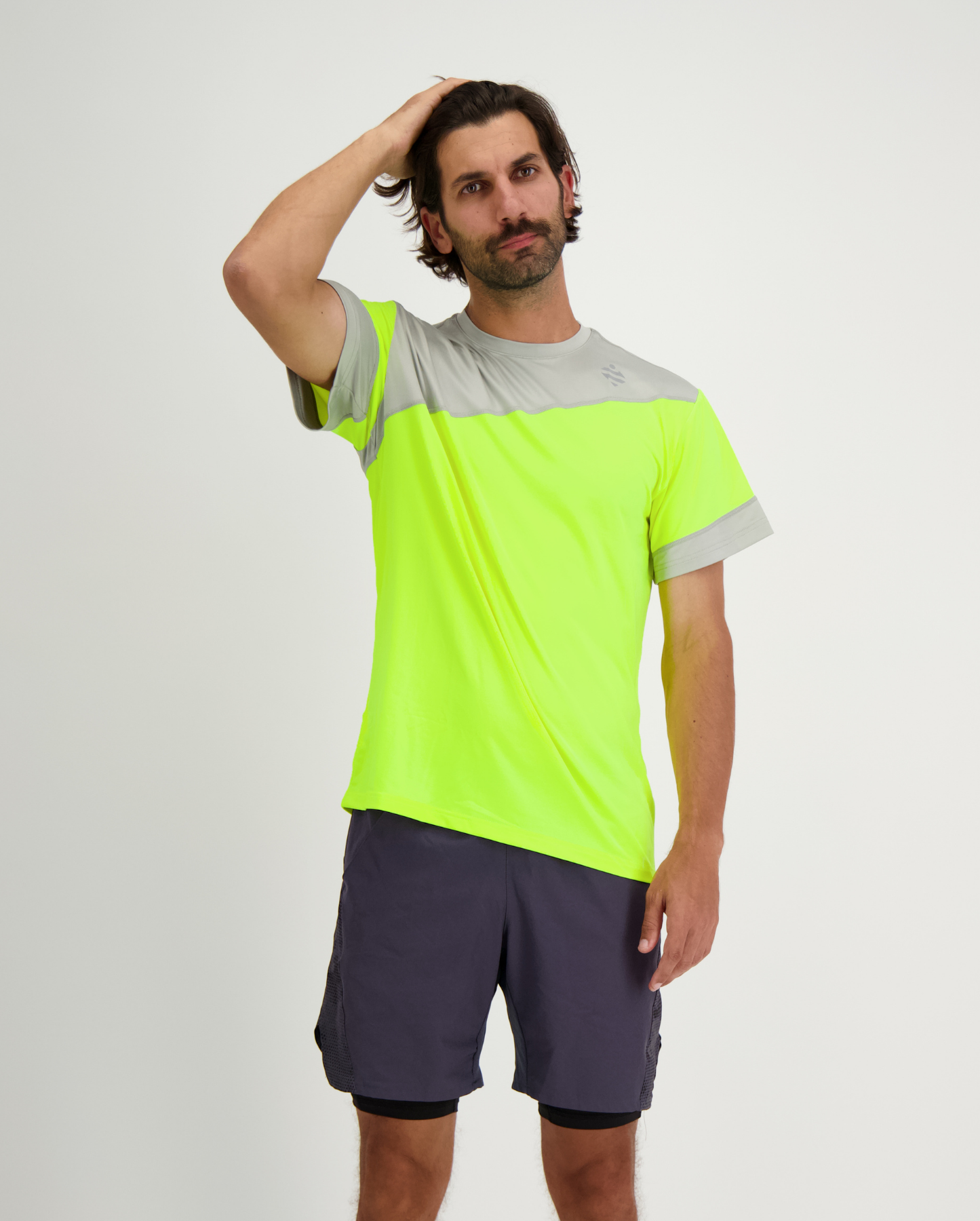 tshirt-respirant-sport-jaune-manches-courtes-homme