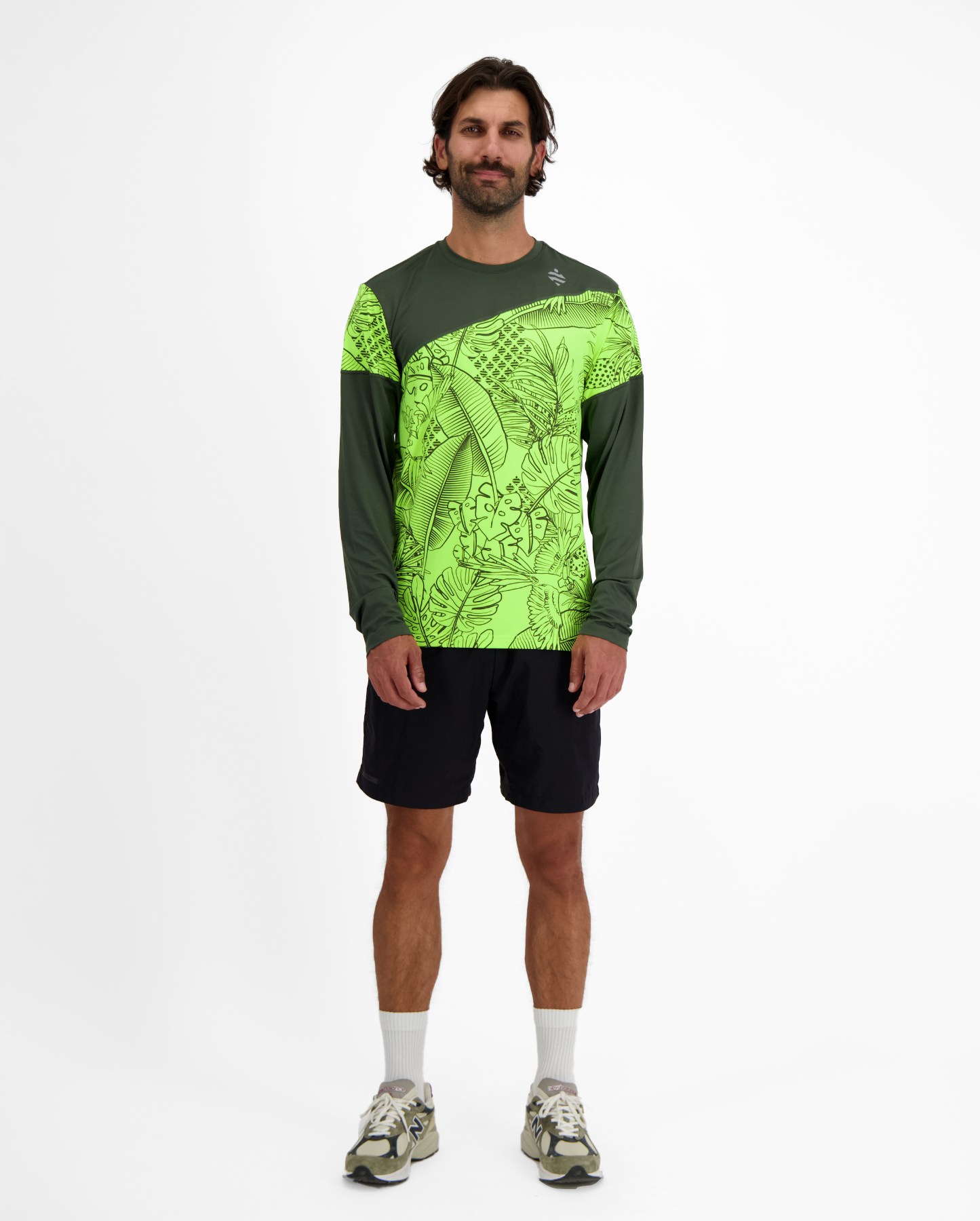 tshirt-respirant-sport-velo-vert-motif-jungle-manches-longues-anti-uv-homme