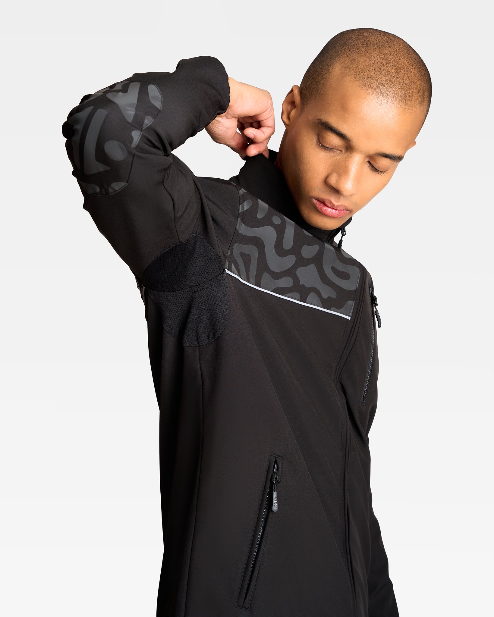 softshell-orso-noire-motif-polaire-deperlante-respirante-velo-homme