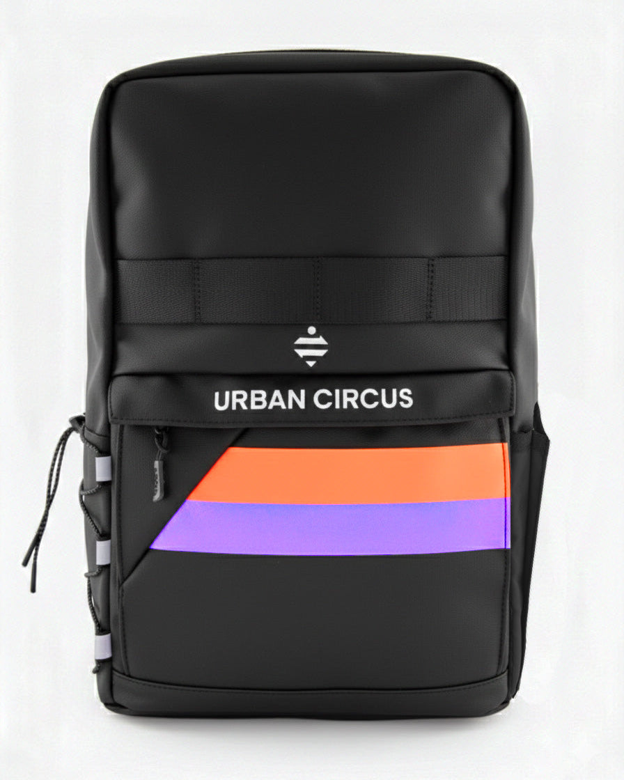 sac-a-dos-sacoche-velo-impermeable-corail-noir-reflechissant