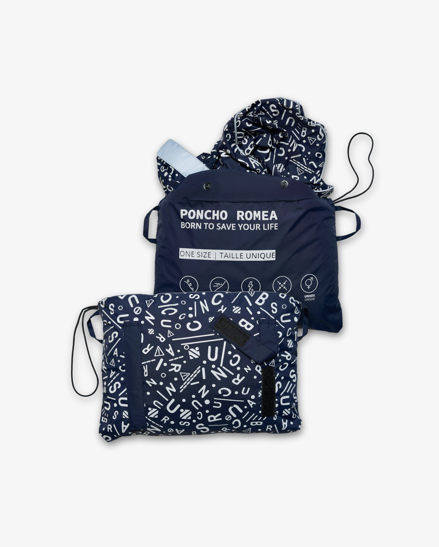 poncho-de-pluie-romea-compact-reflechissant-urban-circus-bleu-marine-graffiti