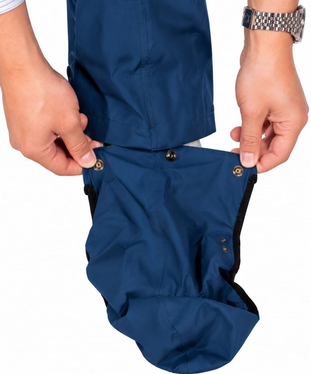 Pantalon pluie Hello Rain Storm 20K bleu foncé surchaussures