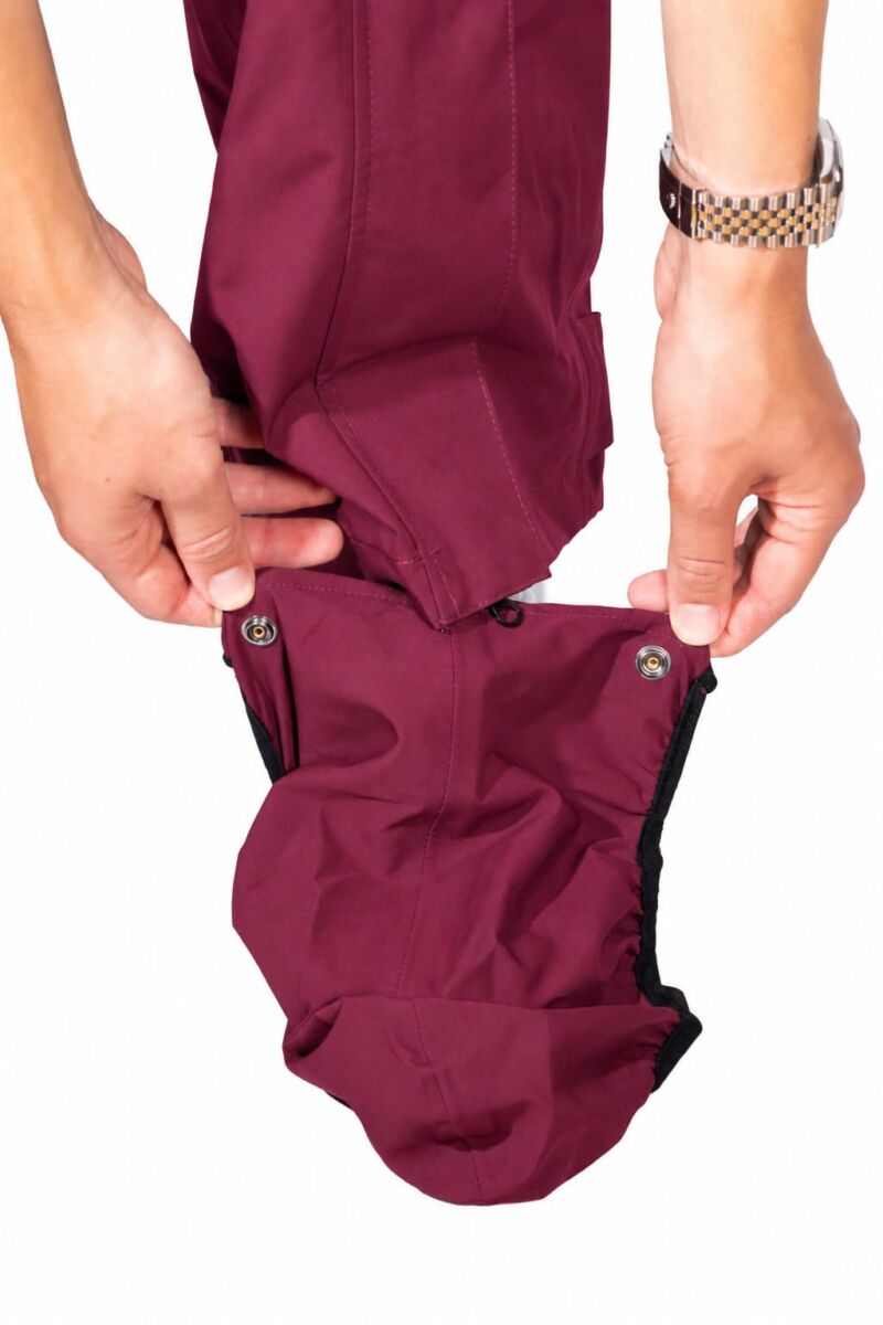 Pantalon pluie Hello Rain Storm 20K bordeaux zip latéral