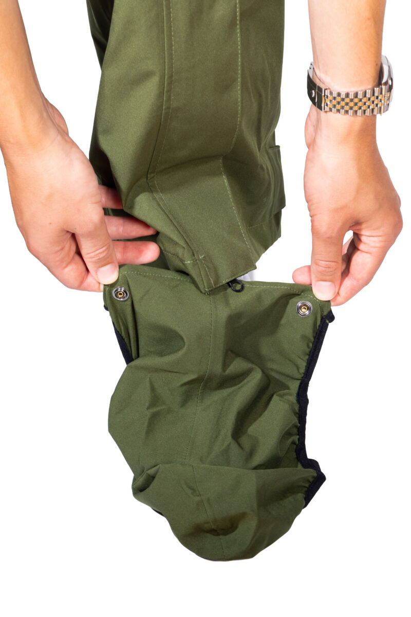 Pantalon pluie Hello Rain Storm 20K olive détail
