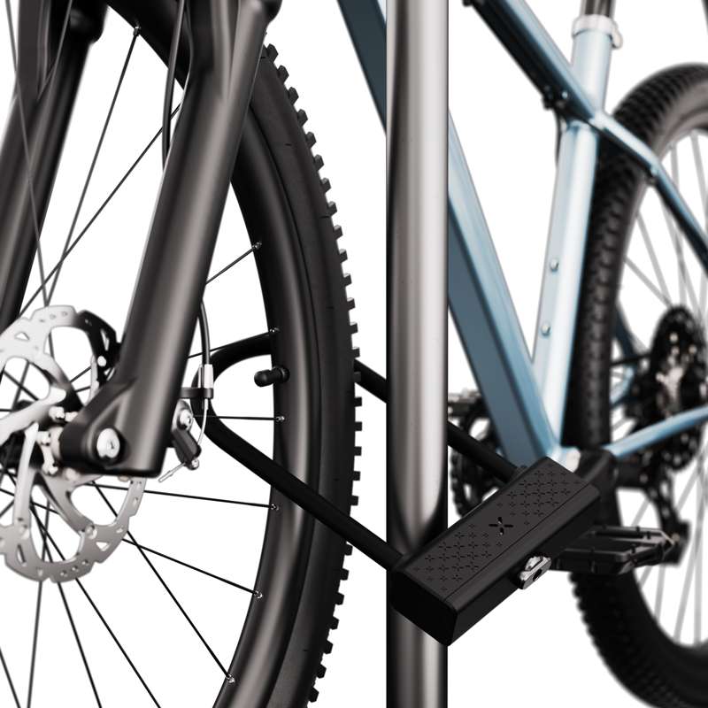 Antivol U OnGuard Black X Titan RockSolid sur un vélo