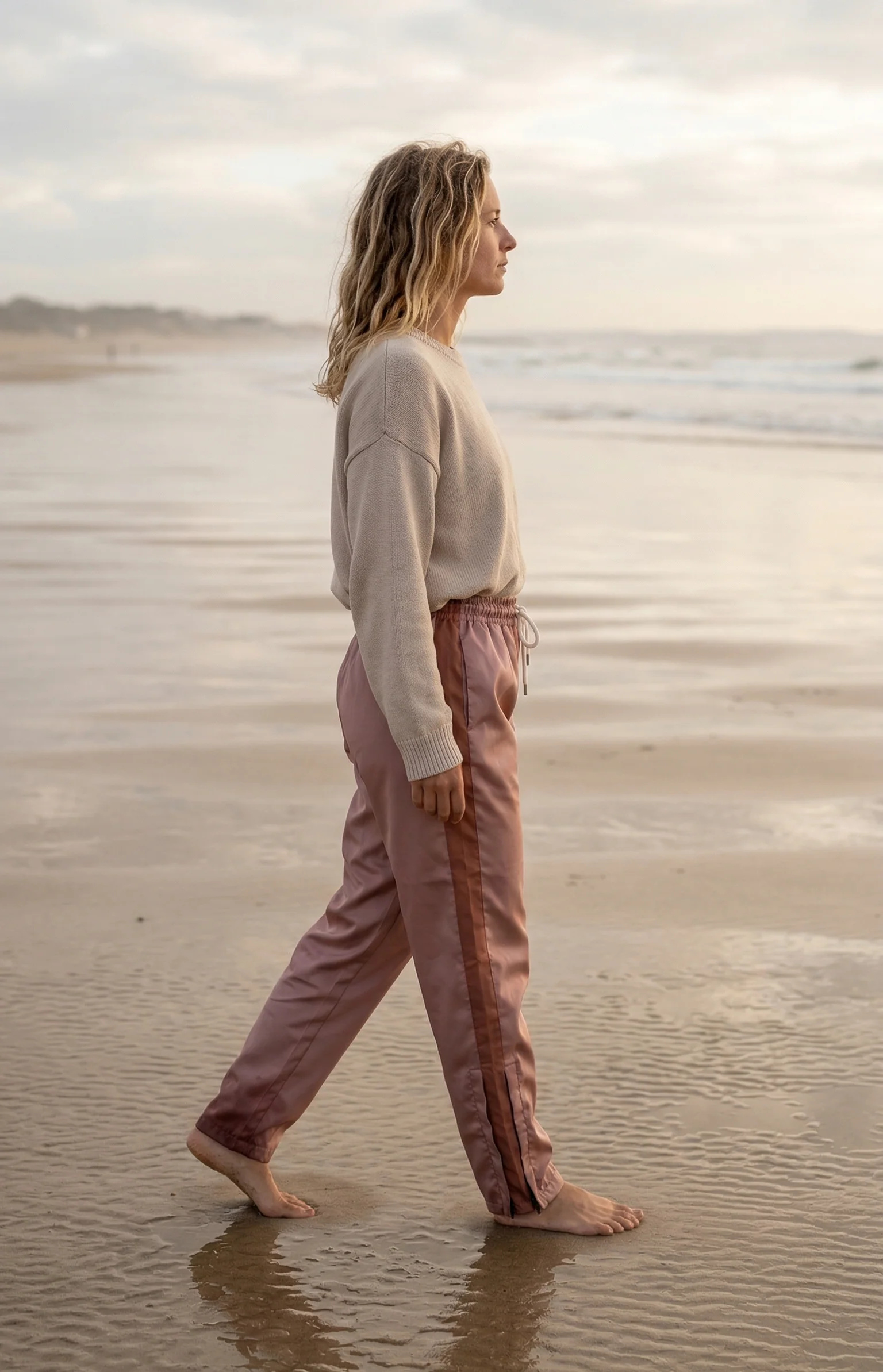 Pantalon de pluie femme terracotta Poule Party Brown Blush