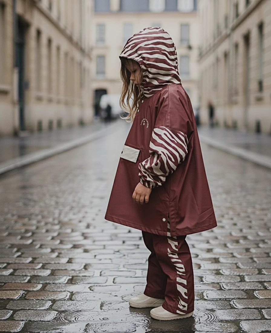 Pantalon de pluie enfant Poule Party Chocolate Zebra