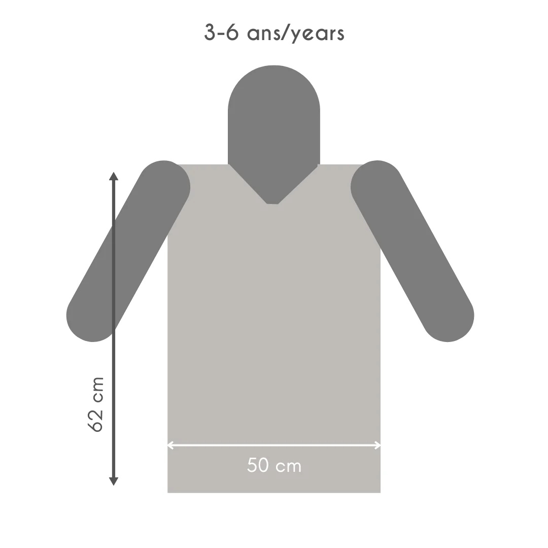 Poncho enfant Poule Party taille 3-6 ans