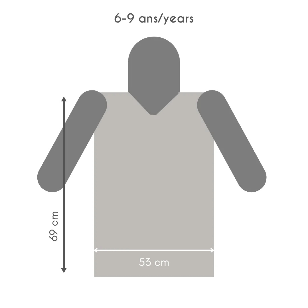 Poncho enfant Poule Party taille 6-9 ans
