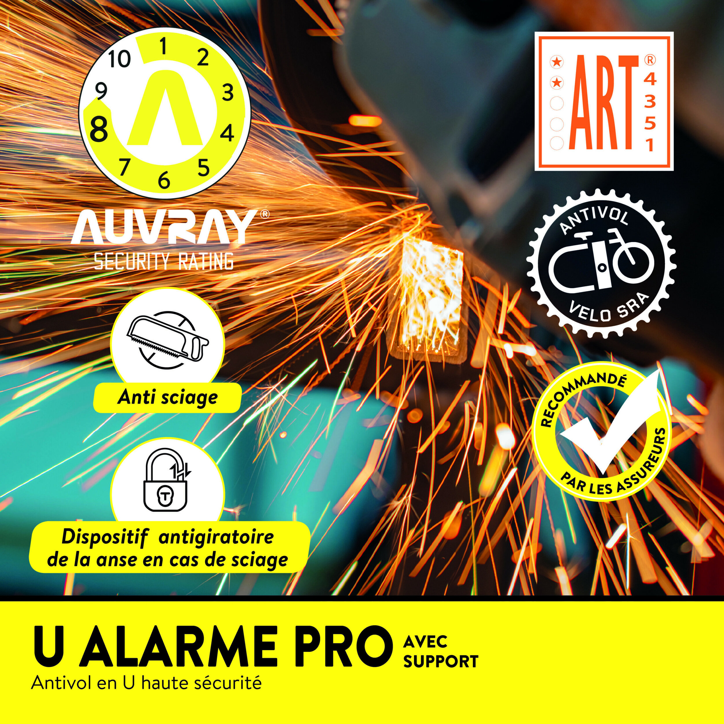 Antivol U anti-sciage Auvray U Alarm Pro