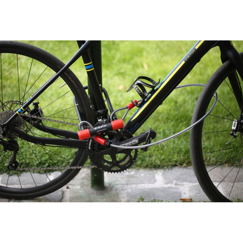 Antivol U vélo combinaison avec câble avec support clip - Zefal K-Traz U13  A Sold Secure Niveau Silver - Antivols - Sécurité et Visibilité - Urbain