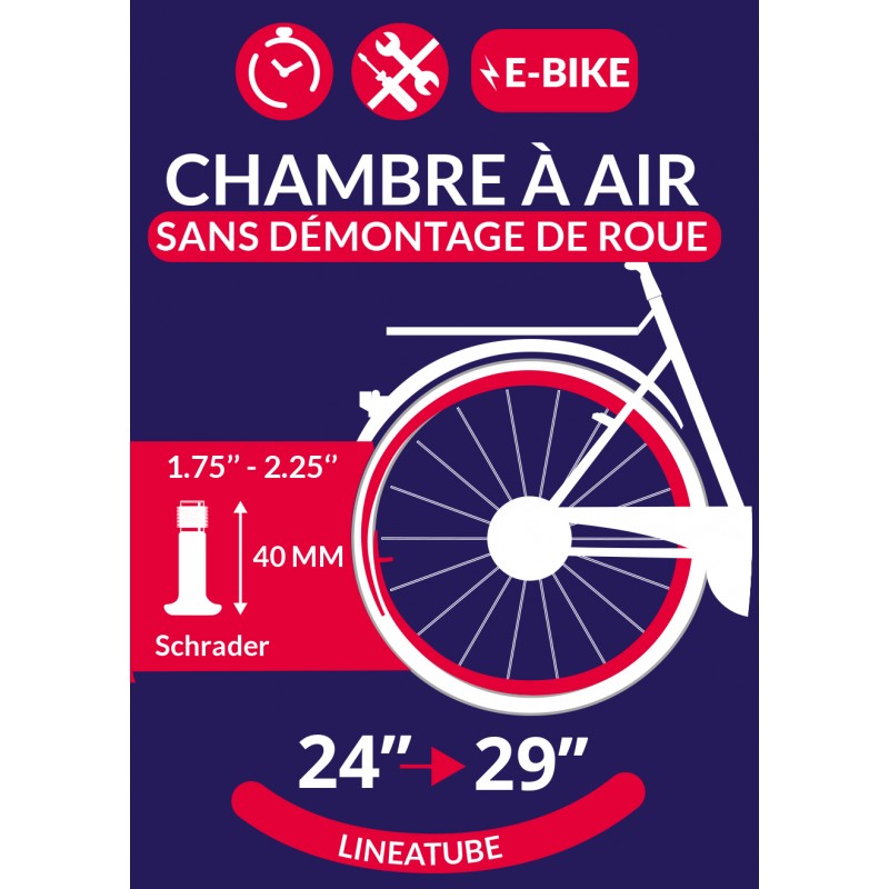 Chambre à air linéaire 20 à 29\'