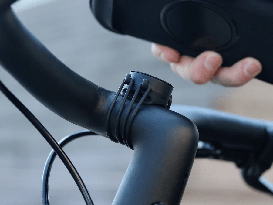 Support aimanté pour smartphone sur fourche vélo Shapeheart