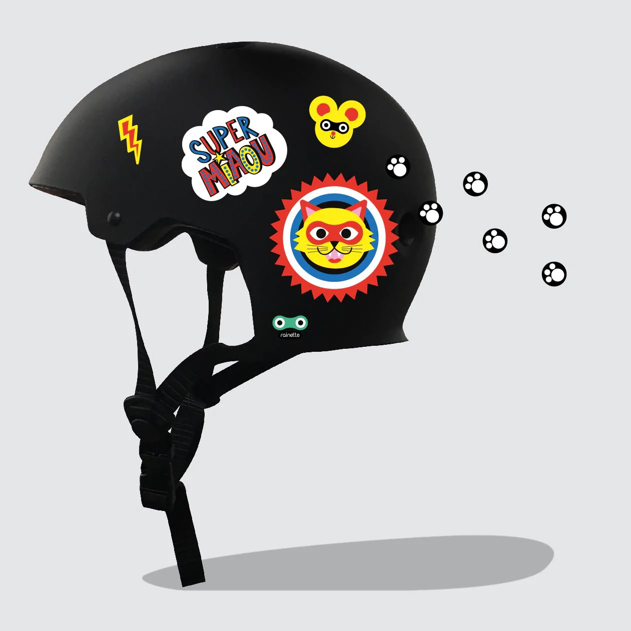 stickers-reflechissants-fun-visible-casque-enfant-super-miaou-couleurs