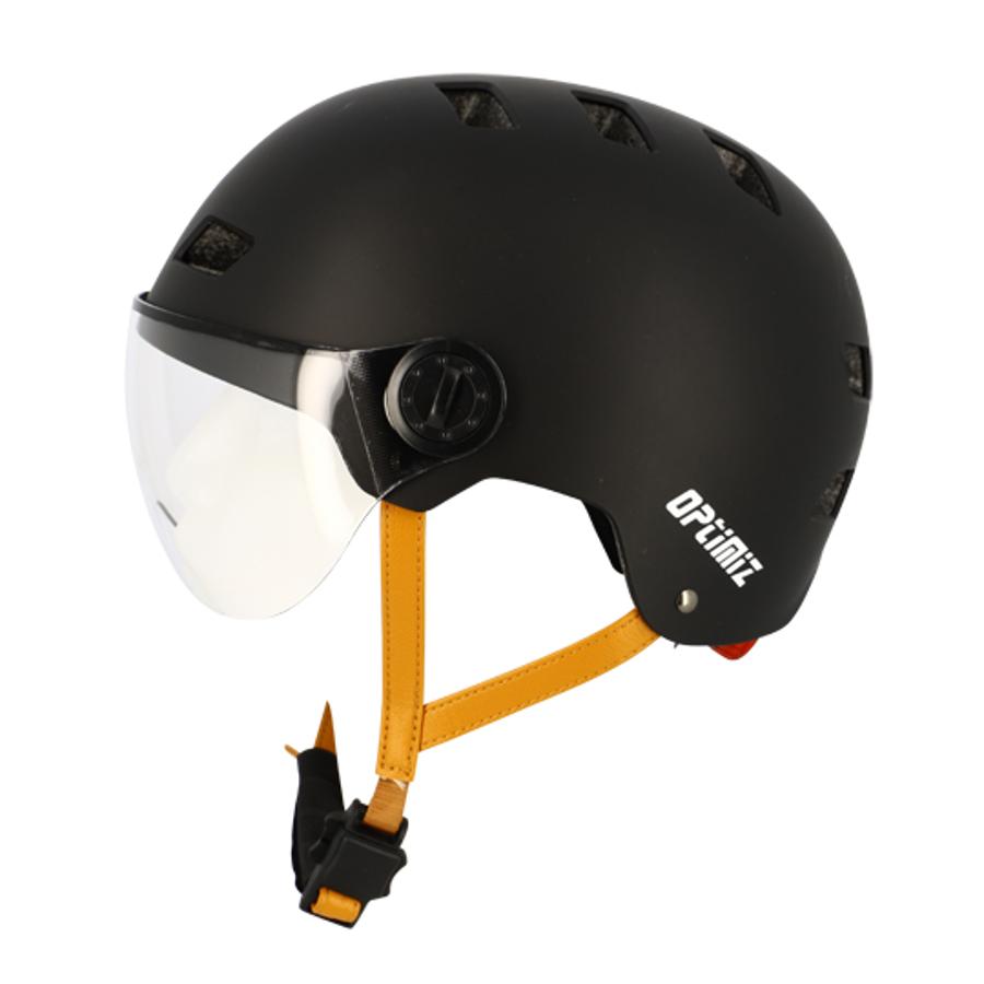 casque cycliste urbain avec visiere aération noir