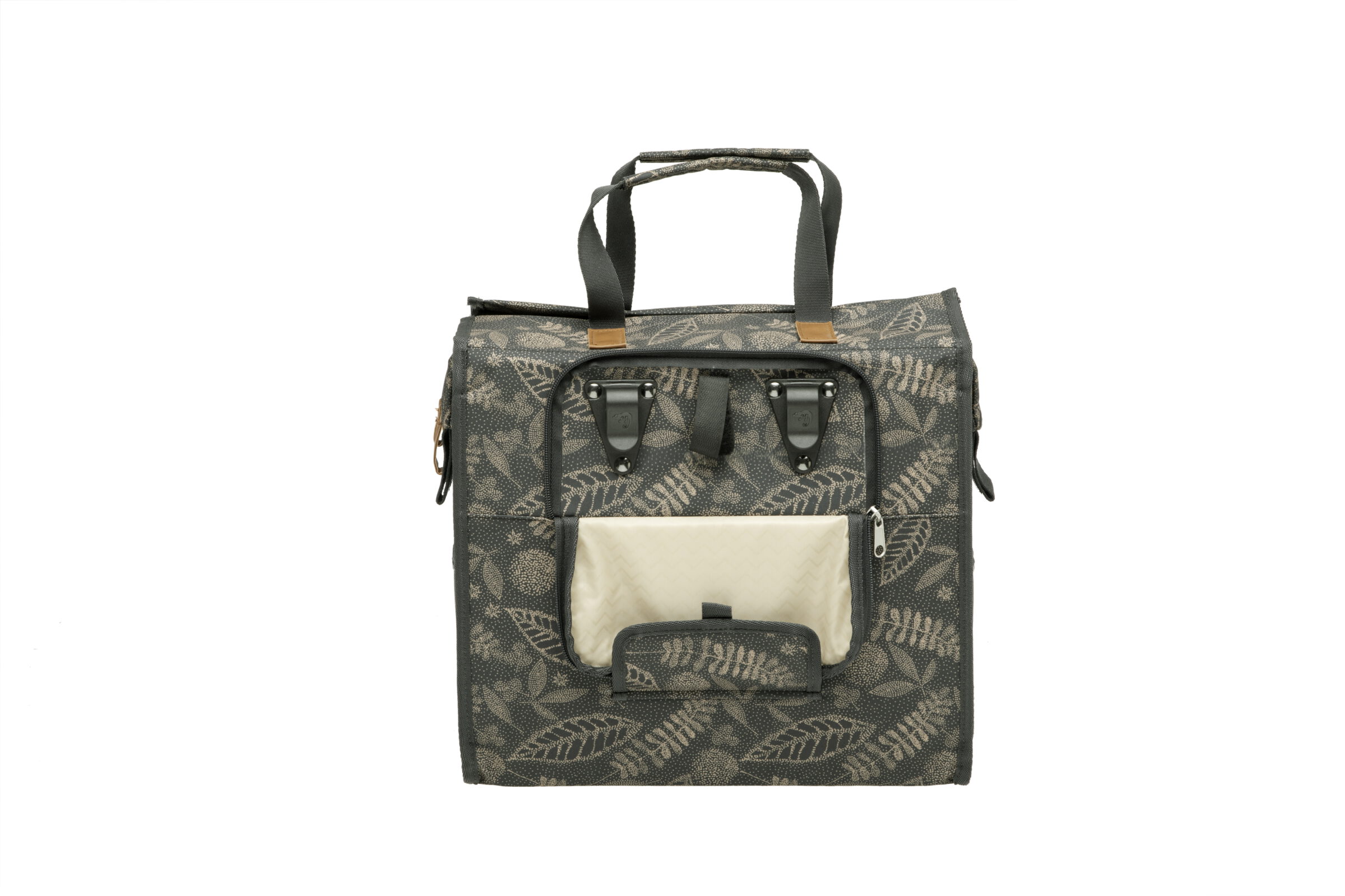 sacoche vélo new looxs lilly forest gris fixation porte bagage