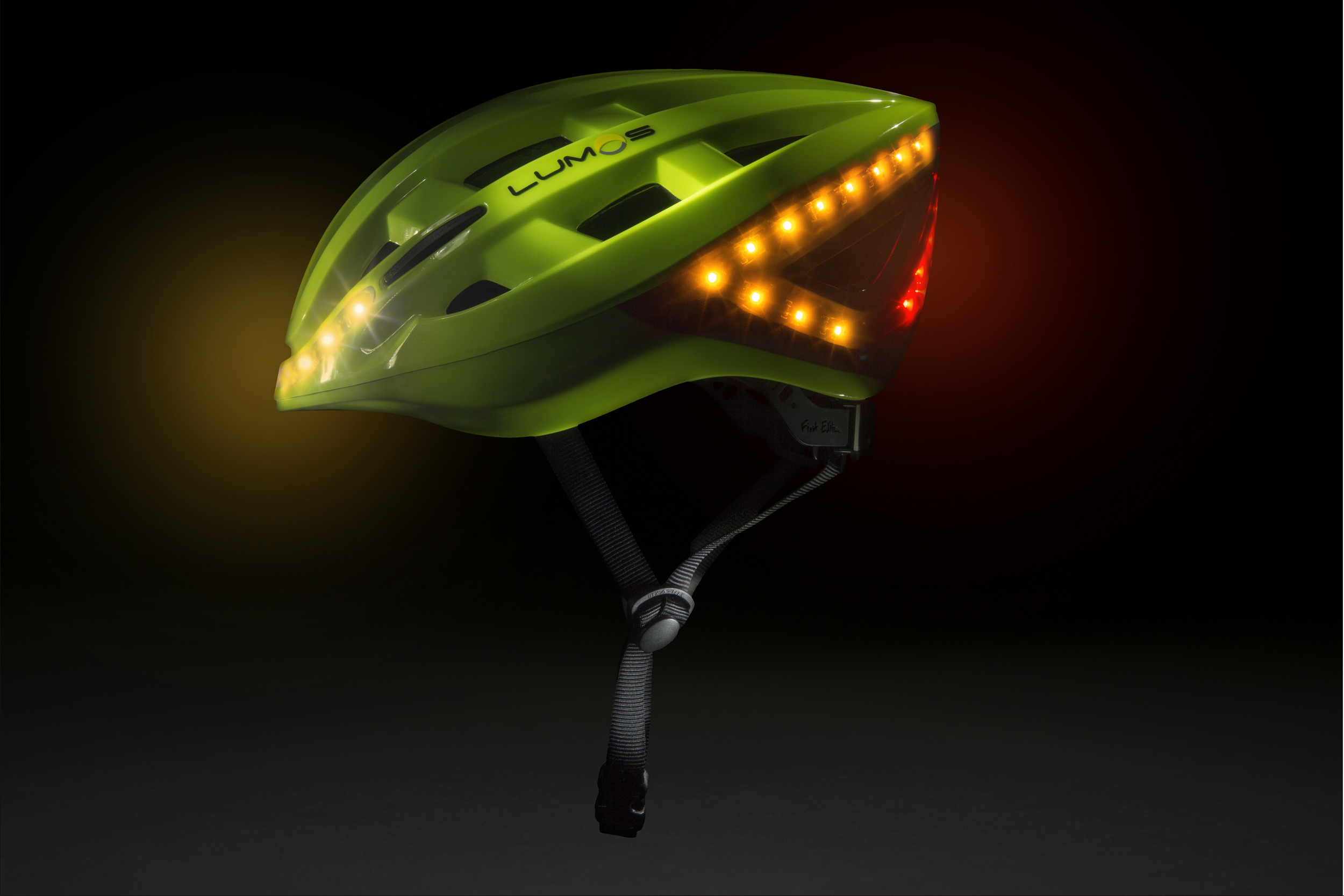 Casque vélo route lumineux intelligent jaune au meilleur prix