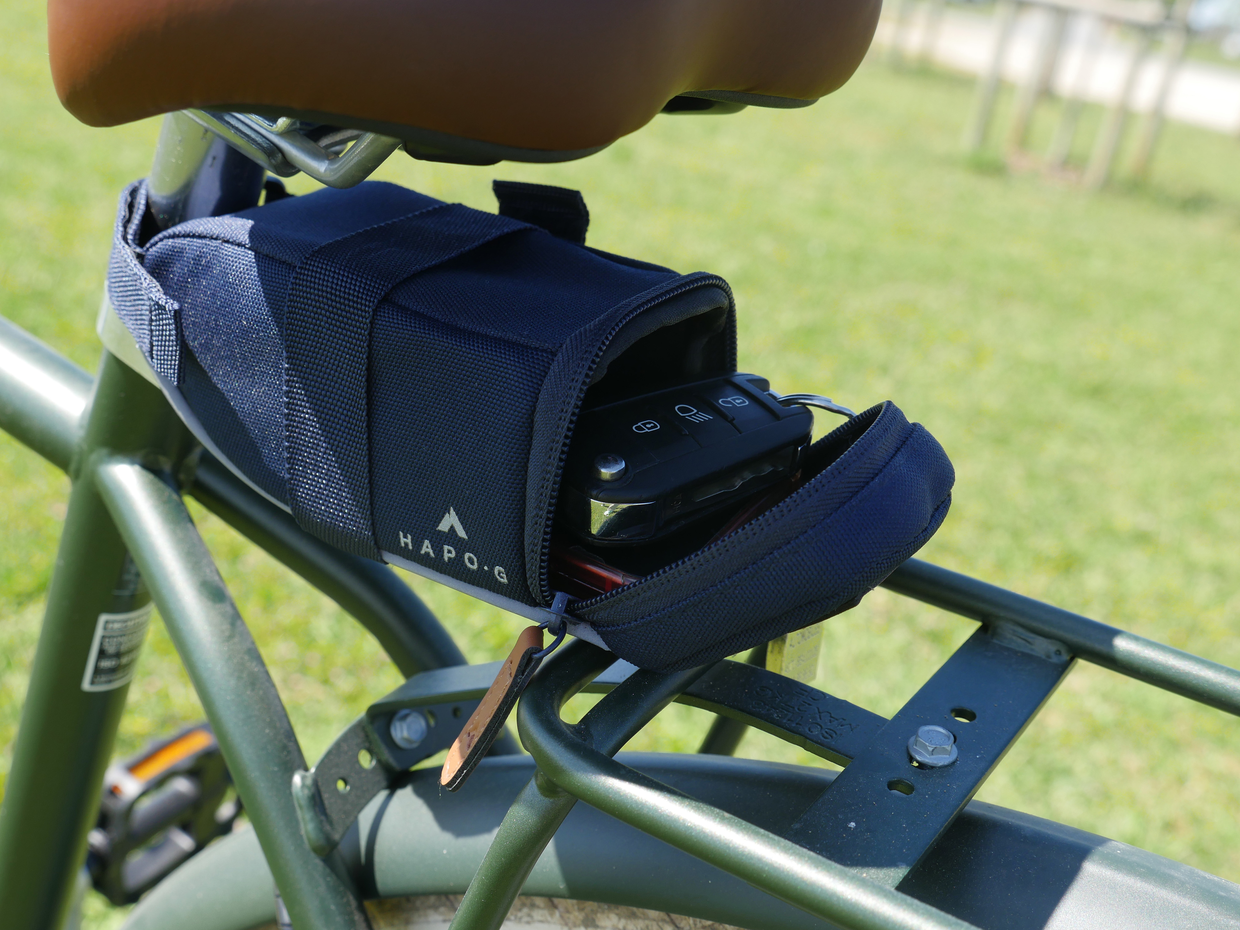 Sac Pommeau De Selle Vert Avec Patch – Neuf – Marque Générique