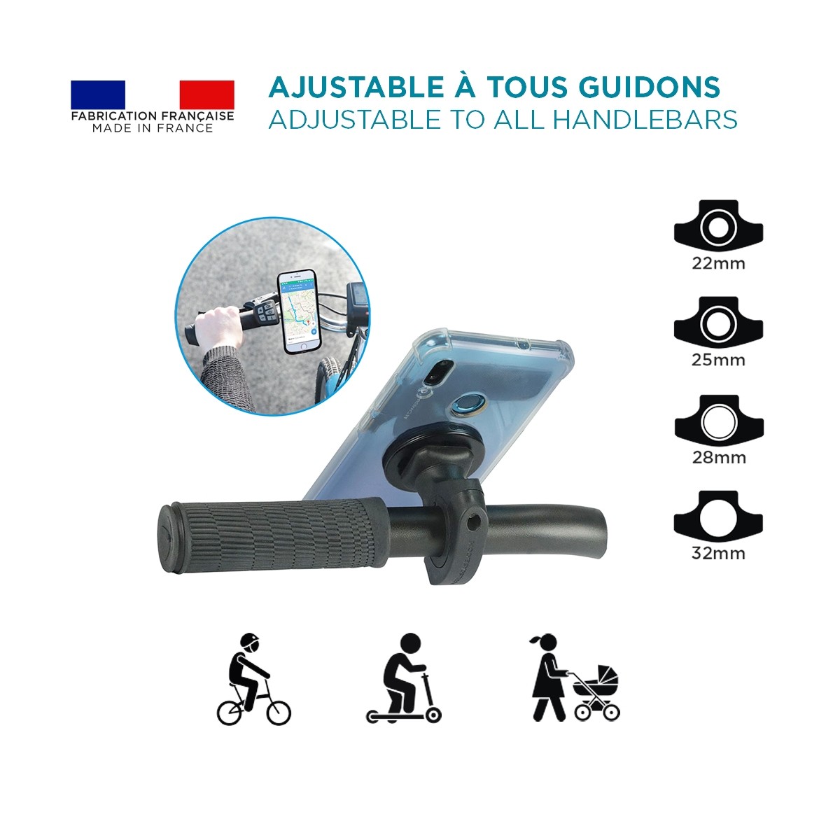 support-smartphone-telephone-velo-mobilis-u-fixation-au-guidon