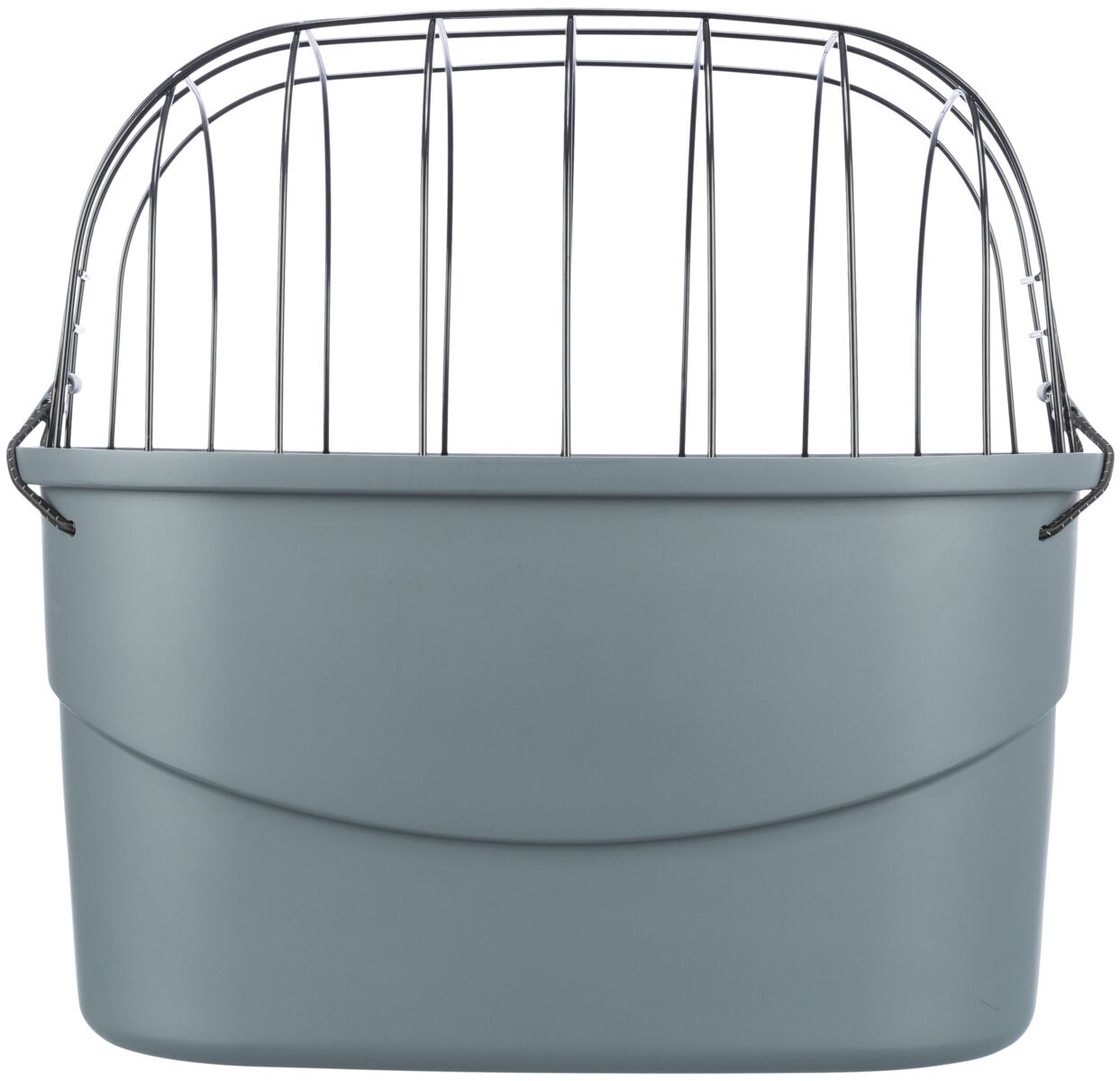 panier-velo-chien-avant-avec-grille-de-protection-trixie-fermeture-quick-click-gris