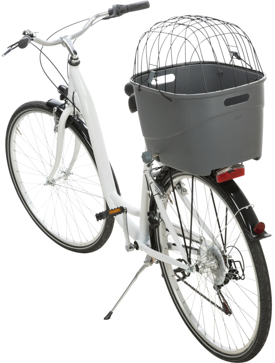 Panier de vélo arrière en Osier pour Chien ou Chat à Fixer sur Porte-Bagage