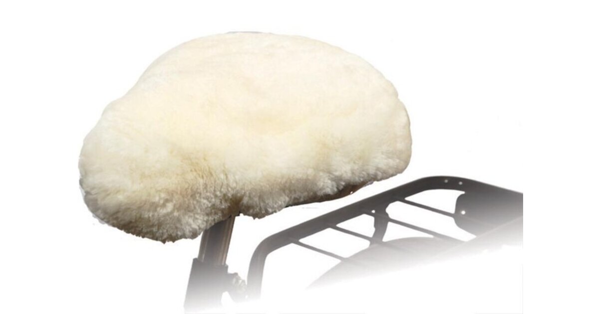 Housse De Selle En Peau De Mouton BR - Confort, Chaleur, Prévention Des Points De Pression - Pour Vélo, Moto, Bureau - 9
