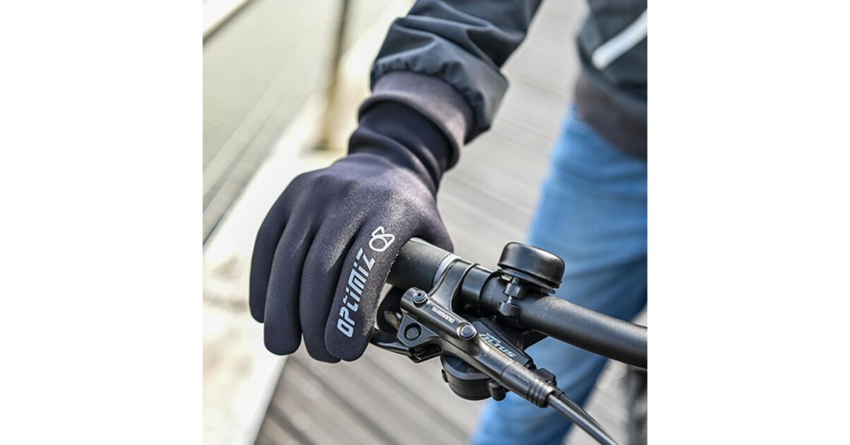 4 Gants Vélo Hiver – Homme, Running, Moto, Trottinette – Noir Et Gris, Conducteurs, Coupe-vent