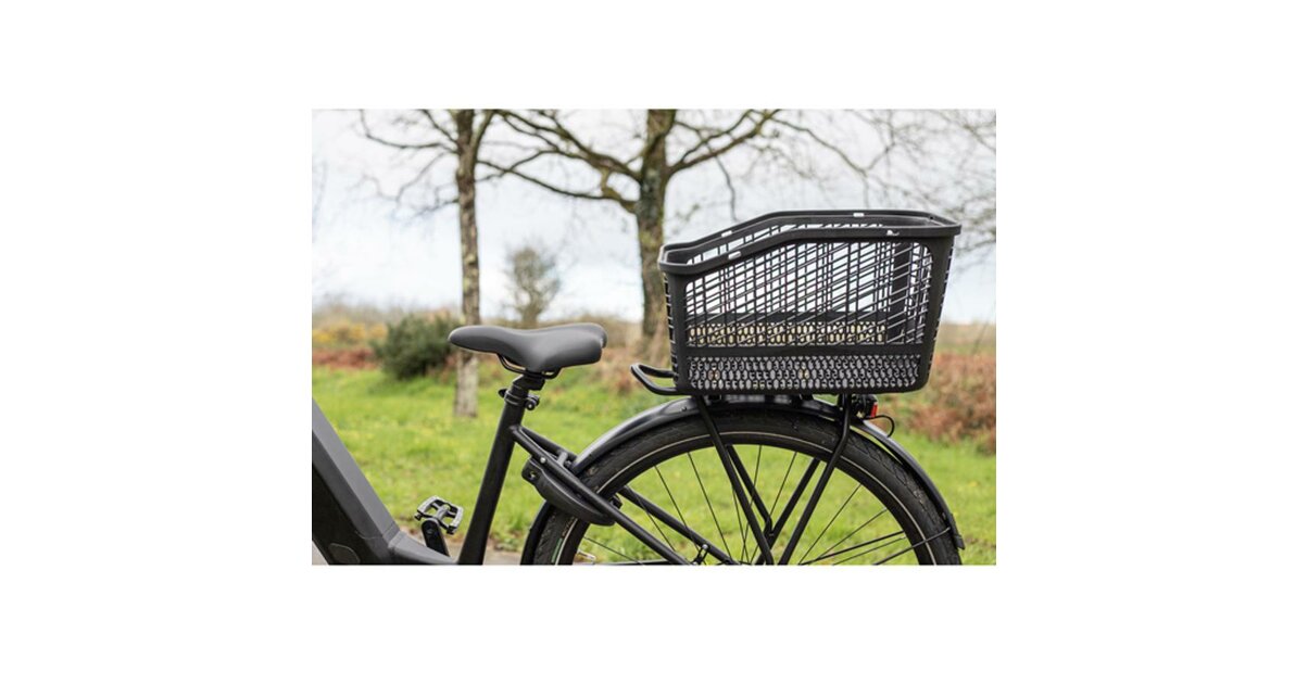 Panier Arrière Pour Vélo (électrique Ou Classique) - Montage Facile, Dimensions 11.5x9.5x6 Pouces - Noir Métal