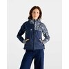 coupe-vent-anorak-impermeable-court-motifs-reflechissants-guepard-bleu-marine-femme
