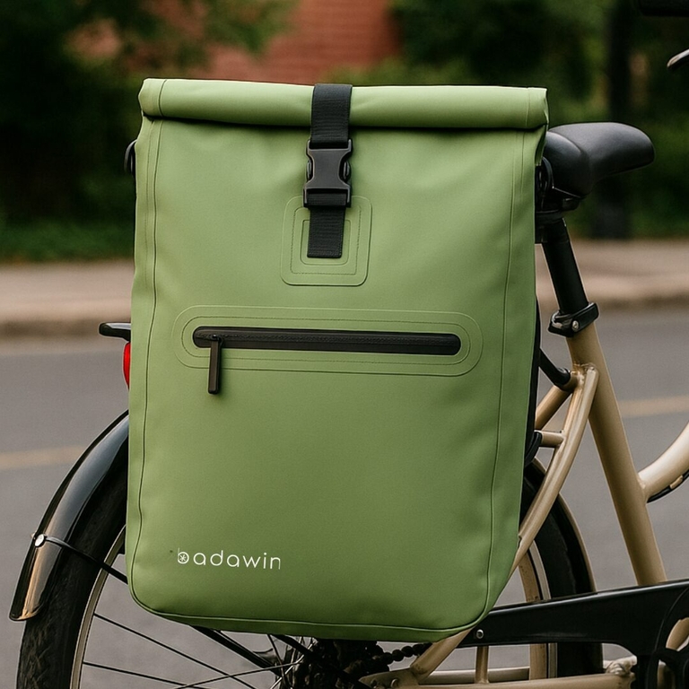 Sacoche de guidon de l'ex-armée en vinyle vert olive