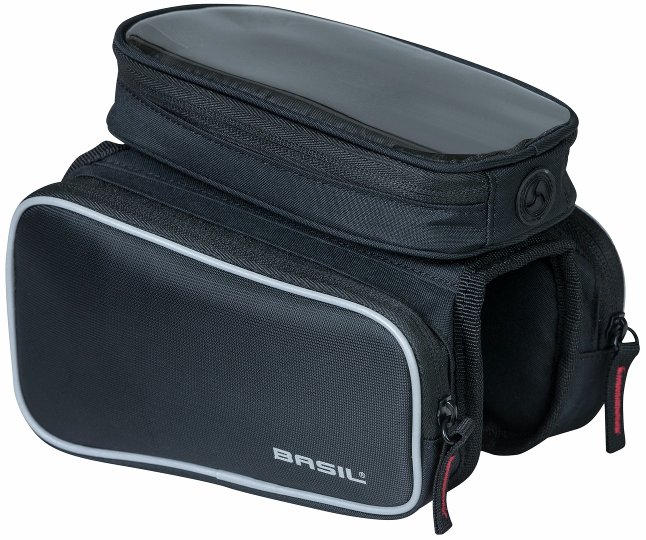 Sacoche De Cadre Vélo Noir – Double Poche Latérale, Tube De Selle, Pratique Et Légère