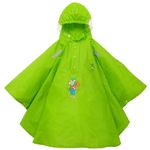 poncho-etanche-enfant-animaux-vert-vif