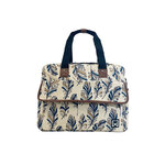 WILLEX-shopper-metropolis-beige-avec-plumes-bleues