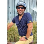 Tshirt-lin-homme-marine-velo-dai