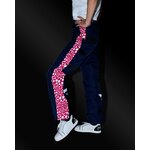 pantalon-de-pluie-impermeable-velo-bleu-marine-rose-motifs-guepard-reflechissants-nuit-femme