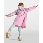 petit-poncho-de-pluie-velo-rose-cendre-motifs-guepard-reflechissants-fille-enfant-capuche-impermeable