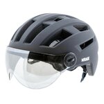 Casque vélo électrique Mirage noir mat avec visière transparente
