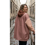 Poncho court de pluie terracotta Poule Party Brown Blush
