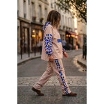Ensemble poncho et pantalon de pluie Poule Party Blue Leo