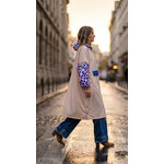 Poncho de pluie long Poule Party Blue Leo