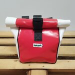 Sacoche vélo roll-top Silibiliz rouge et blanc