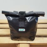 Sacoche vélo roll-top Silibiliz noir mat et noir brillant